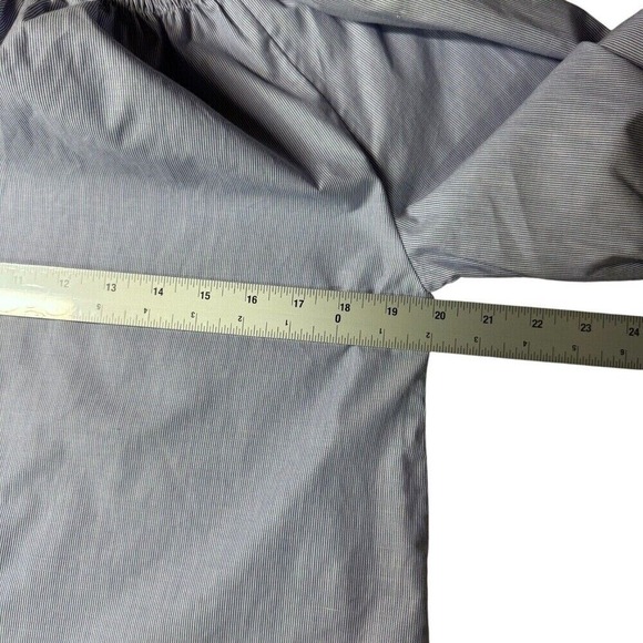 Maeve Womens XS Top‎ Blue White Cotton Chambray Off Shoulder Preppy Spring NWT - Picture 14 of 16
